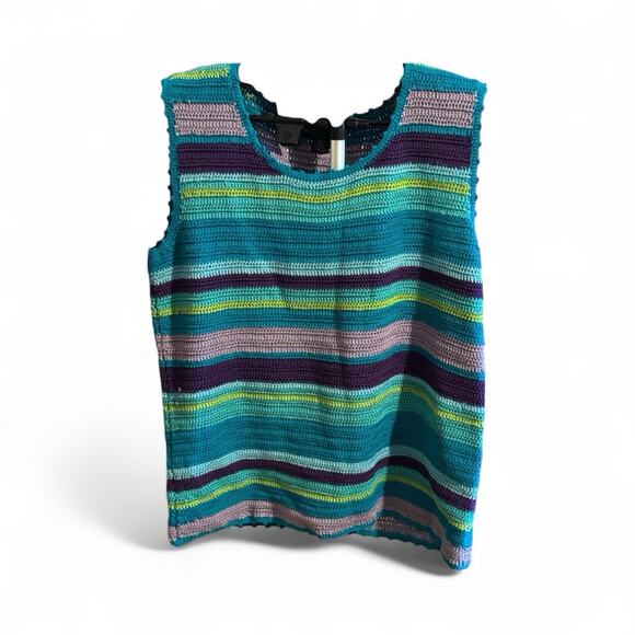 August Max Knit Sweater Tank Top Size 2 Size Multicolor Sleeveless - Picture 1 of 6